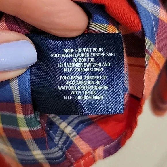 Ralph Lauren Red Plaid Boys Button Down Shirt Size XL - Picture 4 of 7